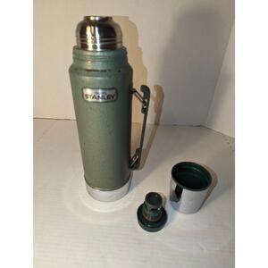 Vtg Aladdin Stanley A-944DH 1 QT Thermos #100 Cup #RH94 Handle #13B Stopper
